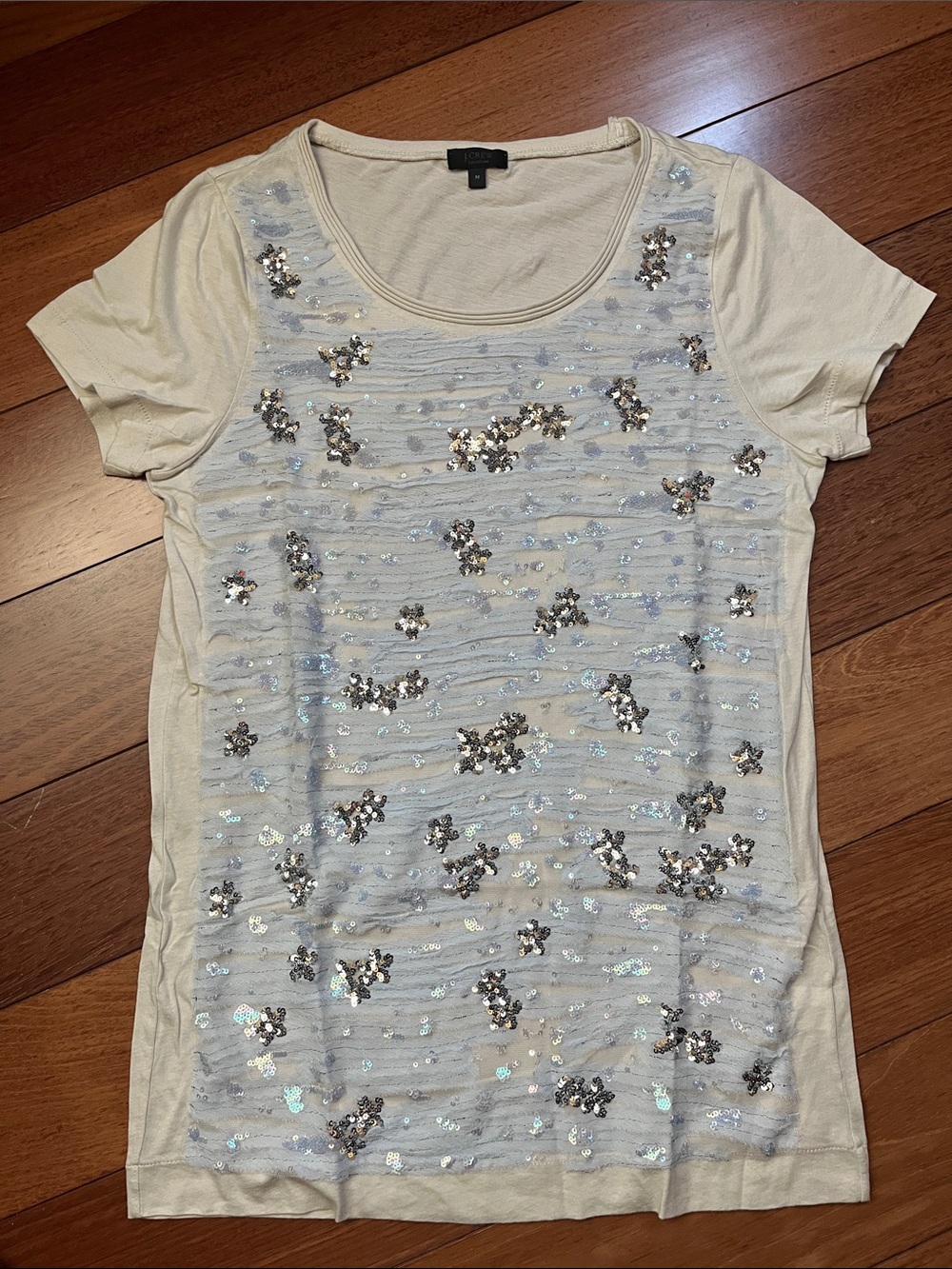 NWOT J. Crew Sequin Snowflake Top